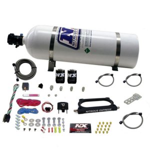 Ford Mustang Nitrous Plate Kit - Nitrous Express - GT500 Nitrous Plate System (50-250HP) w/15lb Bottle - `07-`14